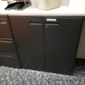 Haworth Charcoal 2 Door Storage Cabinet